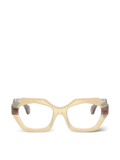Alain Mikli geometric-frame glasses Neutrals A03543