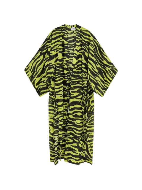 The Attico zebra-pattern beach cover-up Yellow 260WBK00002CCC134PR166