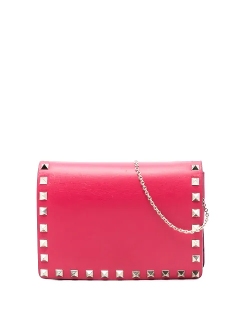 Valentino Garavani Pre-Owned 2000-2017 Leather Rockstud Chain Pouch crossbody bag Pink 7BKQI84WRU7GO1KC