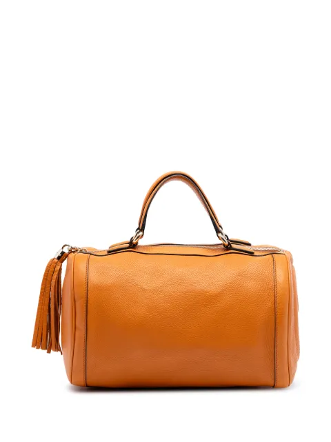 Gucci Pre-Owned 2016-2026 Medium Pebbled Calfskin Soho boston bag Orange 249UYY402EE0ZRNZ