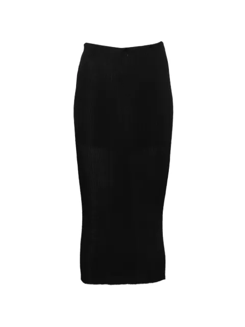 Alberta Ferretti ribbed-knit midi skirt Black 261MA01800103