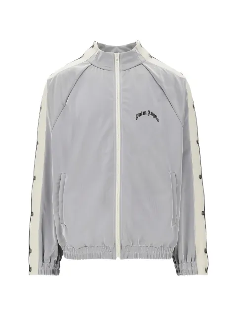 Palm Angels logo-print side-stripe track jacket Grey PMBD08MS26FAB0027210