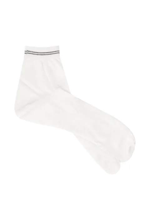 Antipast striped-trim socks White AIDAM214
