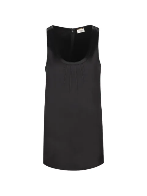 Saint Laurent Cassandre satin dress Black 870784Y1K44