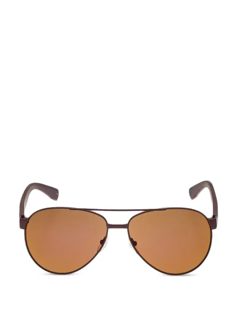 Lacoste logo-plaque pilot-frame sunglasses Red L185S