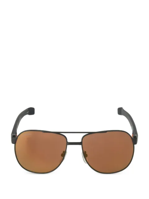 Lacoste double-bridge pilot-frame sunglasses Black L186S