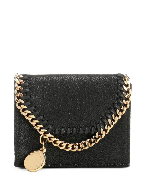 Stella McCartney Falabella chain-trim trifold wallet Black 7P0095W9355