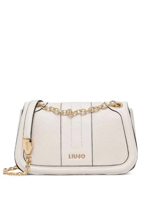 LIU JO medium logo-plaque panelled cross body bag Neutrals AA6108E1109