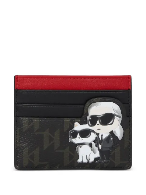 Karl Lagerfeld Ikon monogram-pattern cardholder Brown B1W320182LS