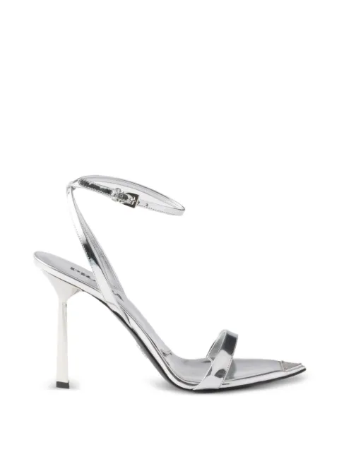 Prada metallic leather high-heeled sandals Silver 1X923MFDD1003AU1