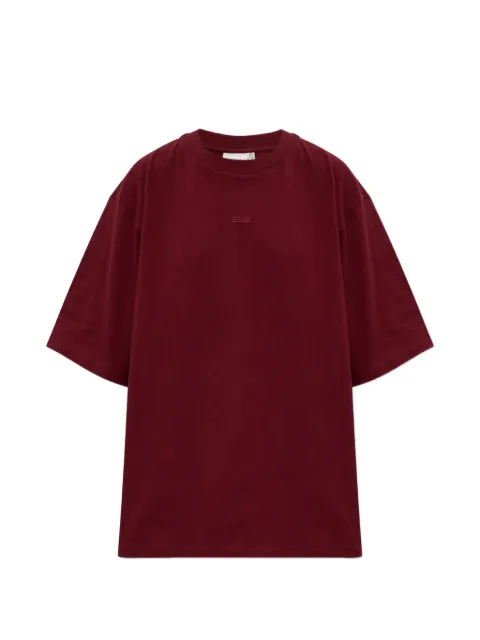 Gestuz GZtimune embroidered-logo oversized T-shirt Red 10911405