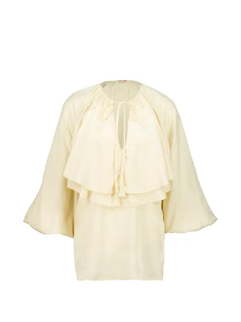 Johanna Ortiz Brisa Colectiva jacquard blouse White PT03880