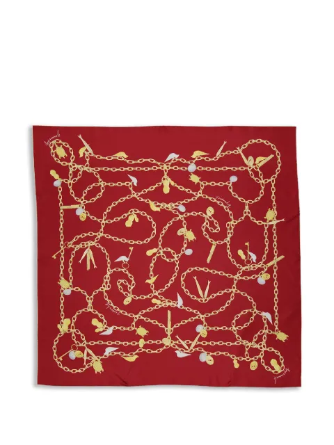 Givenchy chain-print silk scarf Red 710011166002