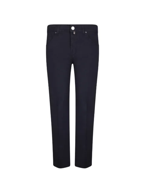 Jacob Cohën logo-patch cotton trousers Blue JUMQE015S2544