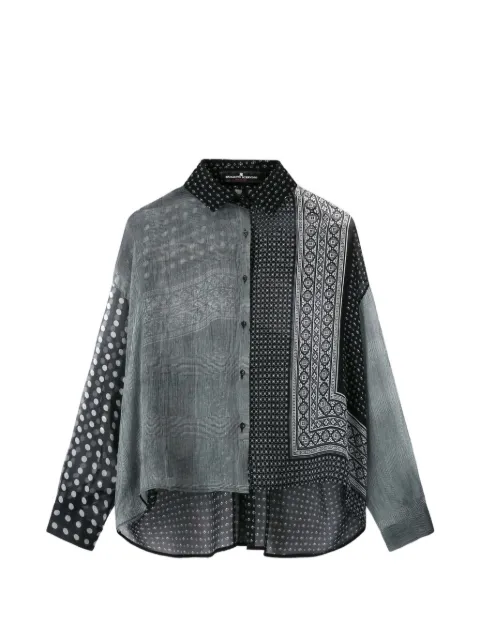 Ermanno Scervino patchwork-print silk shirt Black D482K779YEXS4867