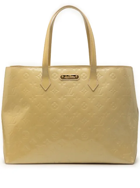 Louis Vuitton Pre-Owned 2010 Monogram Vernis Wilshire MM tote bag Yellow 9OS6FS4KDQGSGBGF