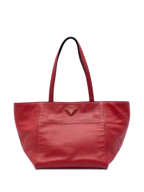 Prada Pre-Owned 2000-2026 Vitello Daino tote bag Red 2A6QLOXVFQNHLTA7