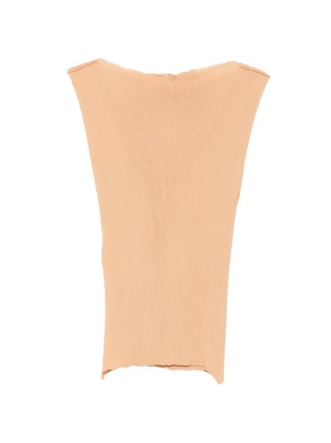 Alberta Ferretti ribbed top Neutrals 261MA08830103