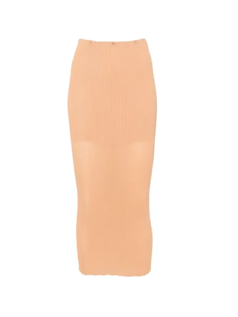 Alberta Ferretti ribbed-knit midi skirt Neutrals 261MA018001030017
