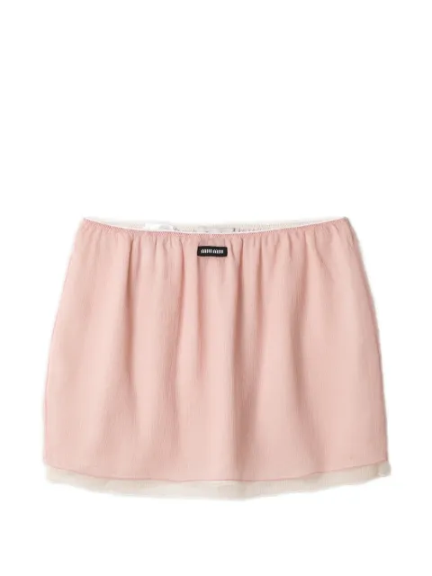Miu Miu chiffon miniskirt Pink MG2698SOOO125R