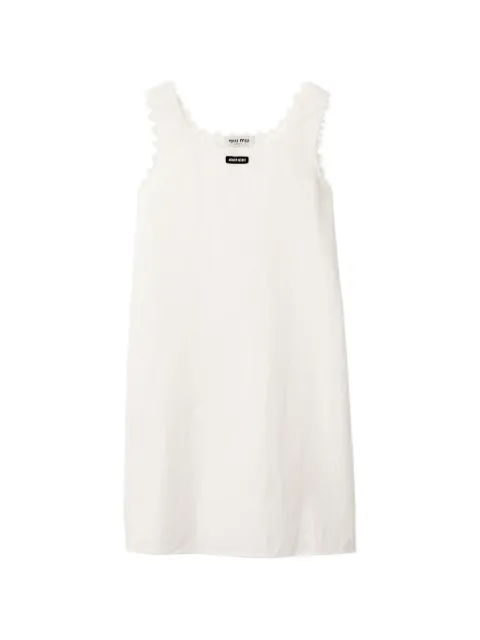 Miu Miu slubbed poplin dress White MF6457SOOO163M