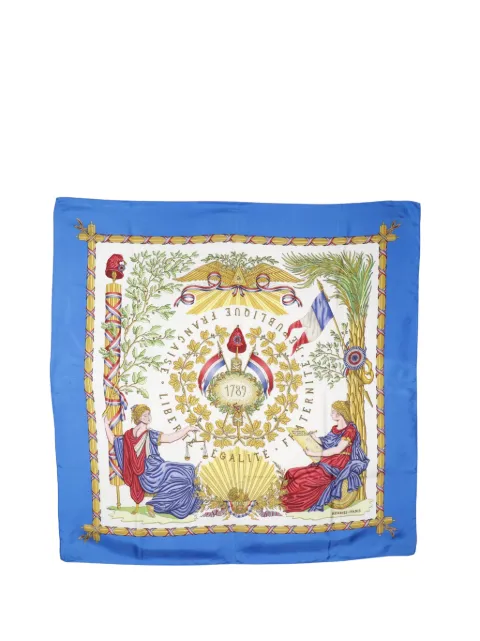 Hermès Pre-Owned 2000-2020 Republique Francaise Liberte Egalite Fraternite 1789 Silk Scarf scarves Multicolour BHFMIAIUY9BK0JHJ