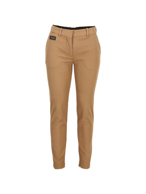 Dolce & Gabbana Pre-Owned logo-patch trousers Neutrals W2404261