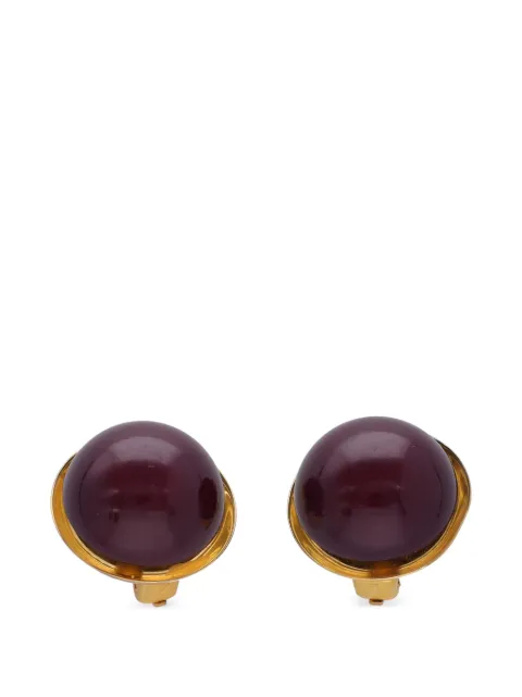 Gianfranco Ferre Studio Vintage cabochon clip-on earrings Gold W22051616