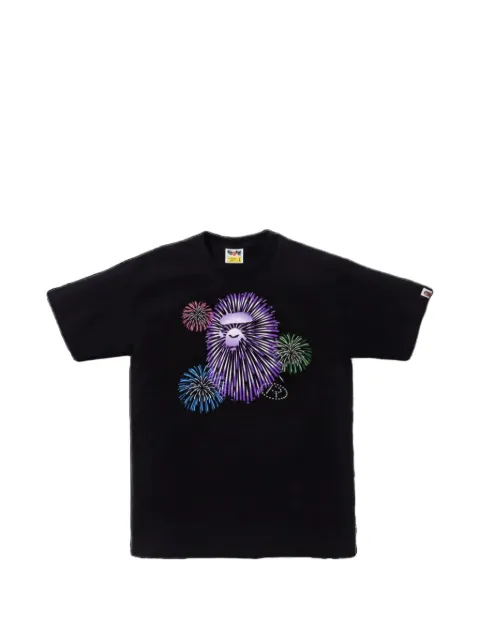 A BATHING APE® firework-print T-shirt Black 1K72110012