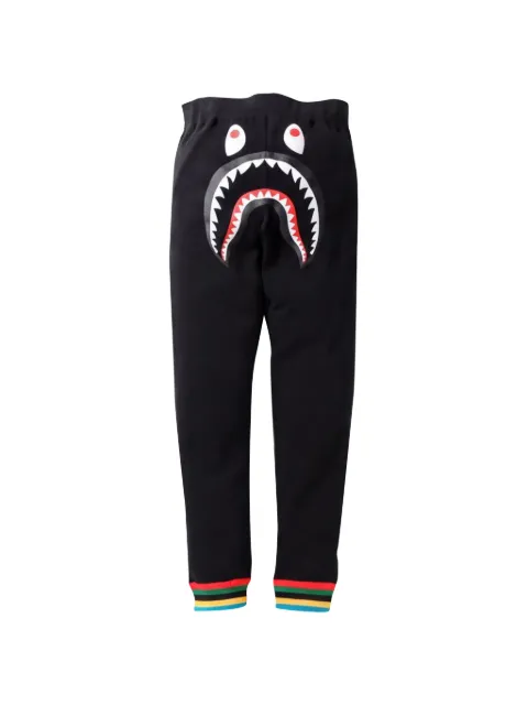 A BATHING APE® shark-print track pants Black BAPE009