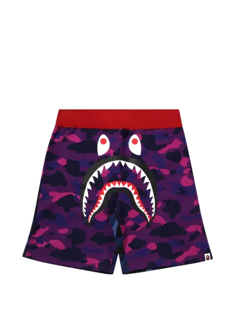 A BATHING APE® Crazy Camo Shark shorts Purple 1I20153003