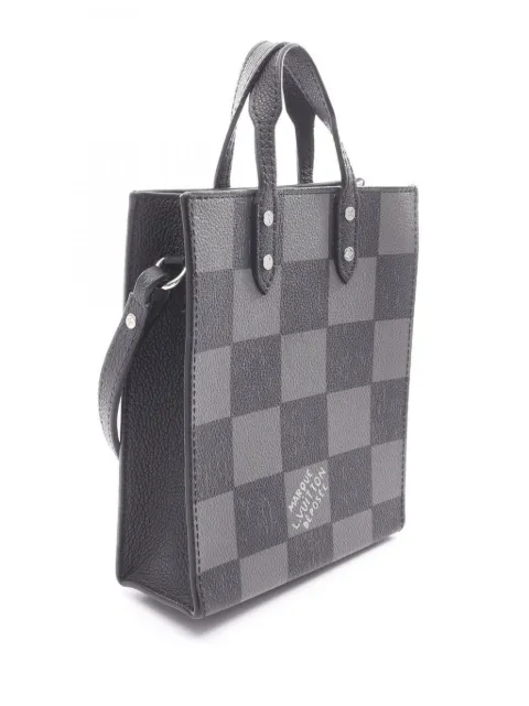 Louis Vuitton Pre-Owned 2010-2026 Damier Checkerboard Sac Plat XS satchel Black 2SVC92O77RLIZ61W
