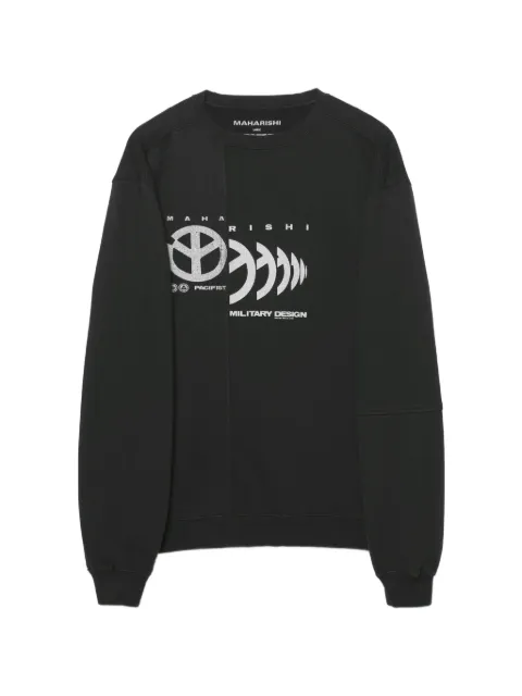 Maharishi Maha logo-print panelled sweater Black 7366