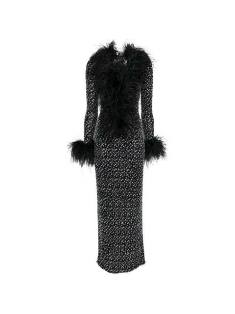 MIRON embellished maxi dress Black 031