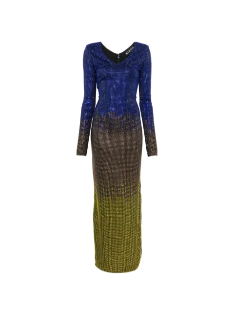 MIRON V-neck maxi dress Blue 033