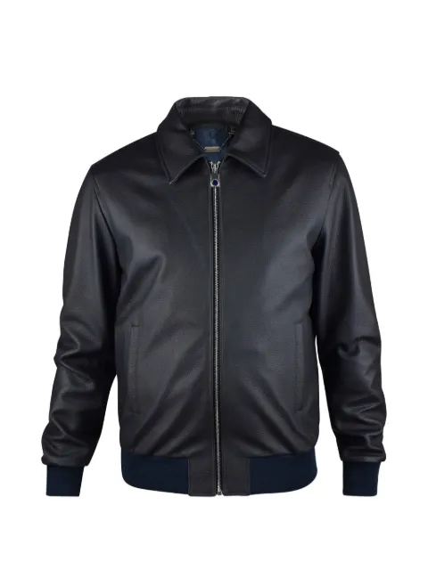 Billionaire zip-up leather jacket Black CUIRBILLIONAIREJACKET