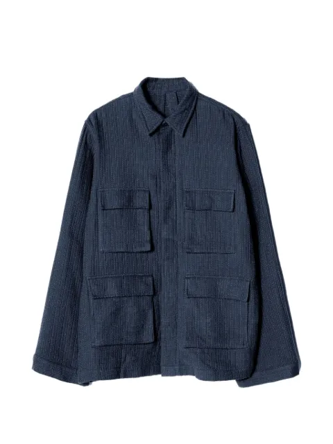 Maharishi sashiko-stitch pocket shirt Blue 7302