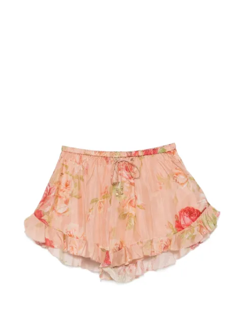 ZIMMERMANN floral-print ruffled shorts Pink 8376ASS264