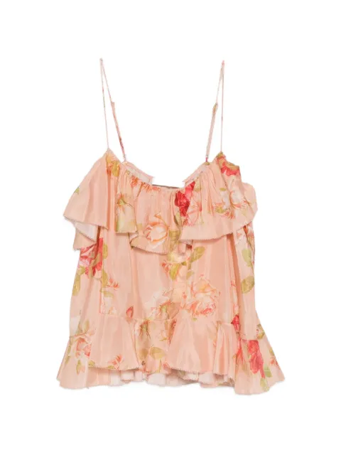 ZIMMERMANN floral-print ruffled top Pink 9094TSS264