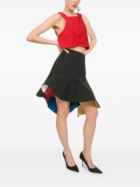 Rosie Assoulin Simon Says Peak Drama mini skirt Black R263S06WC259