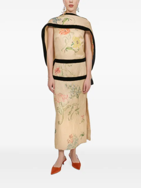 Rosie Assoulin A La Mode floral-jacquard midi dress Neutrals R263G05WL040