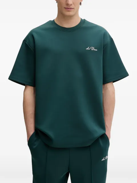 Les Deux logo-embroidered T-shirt Green 1001359