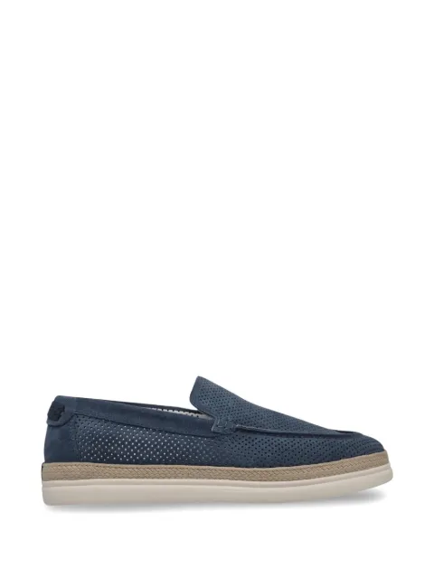 Barrett perforated suede loafers Blue PIAN13463