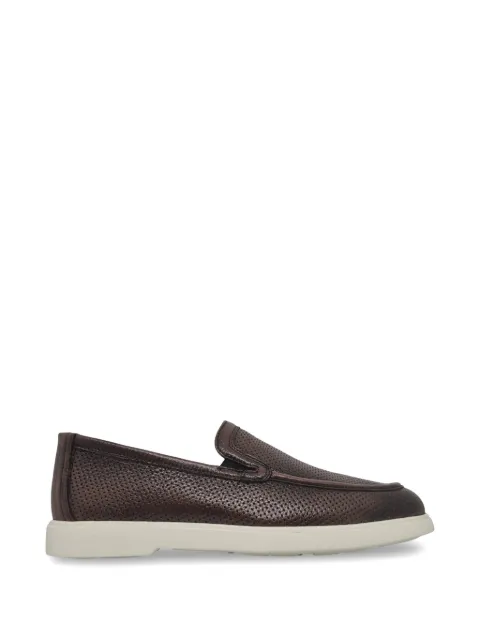 Barrett perforated leather loafers Brown EDWIN13453