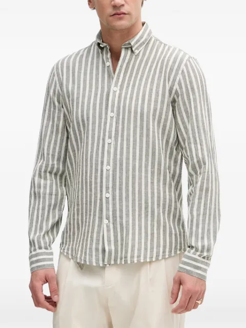 Lindbergh striped button-down shirt Green 30203492R