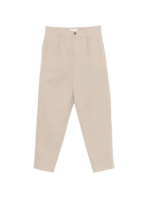 BONHEUR pleated straight-leg trousers Neutrals KOBE1640