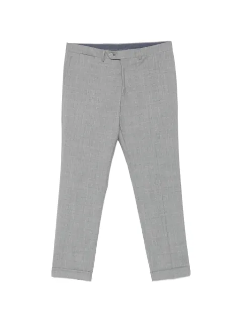 Barba pressed-crease turn-up trousers Grey 53054