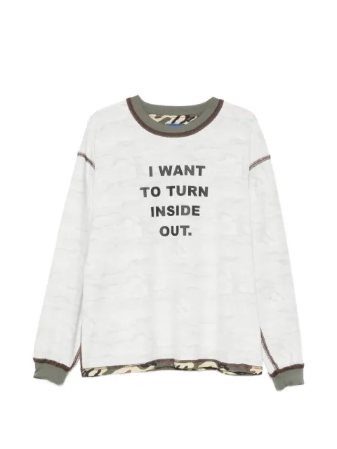 DAGGER camouflage-pattern long-sleeve T-shirt White 10014VC