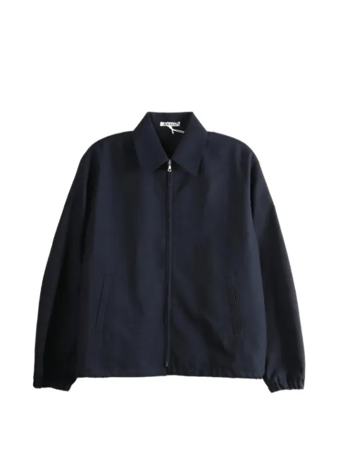 Auralee zip-up elasticated-hem jacket Blue A26SB03MH