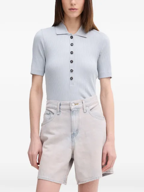 Marc O'Polo ribbed-knit polo shirt Blue 5000013268